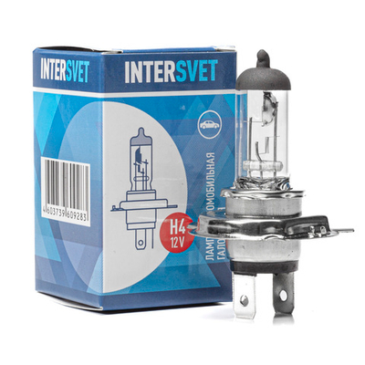 Автолампа галогенная H4, 12 В, 100/90 Вт, P43t