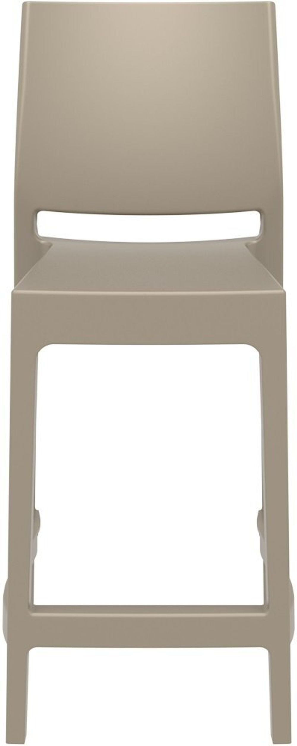 Стул пластиковый полубарный, Siesta Contract Maya Bar 65, бежевый
