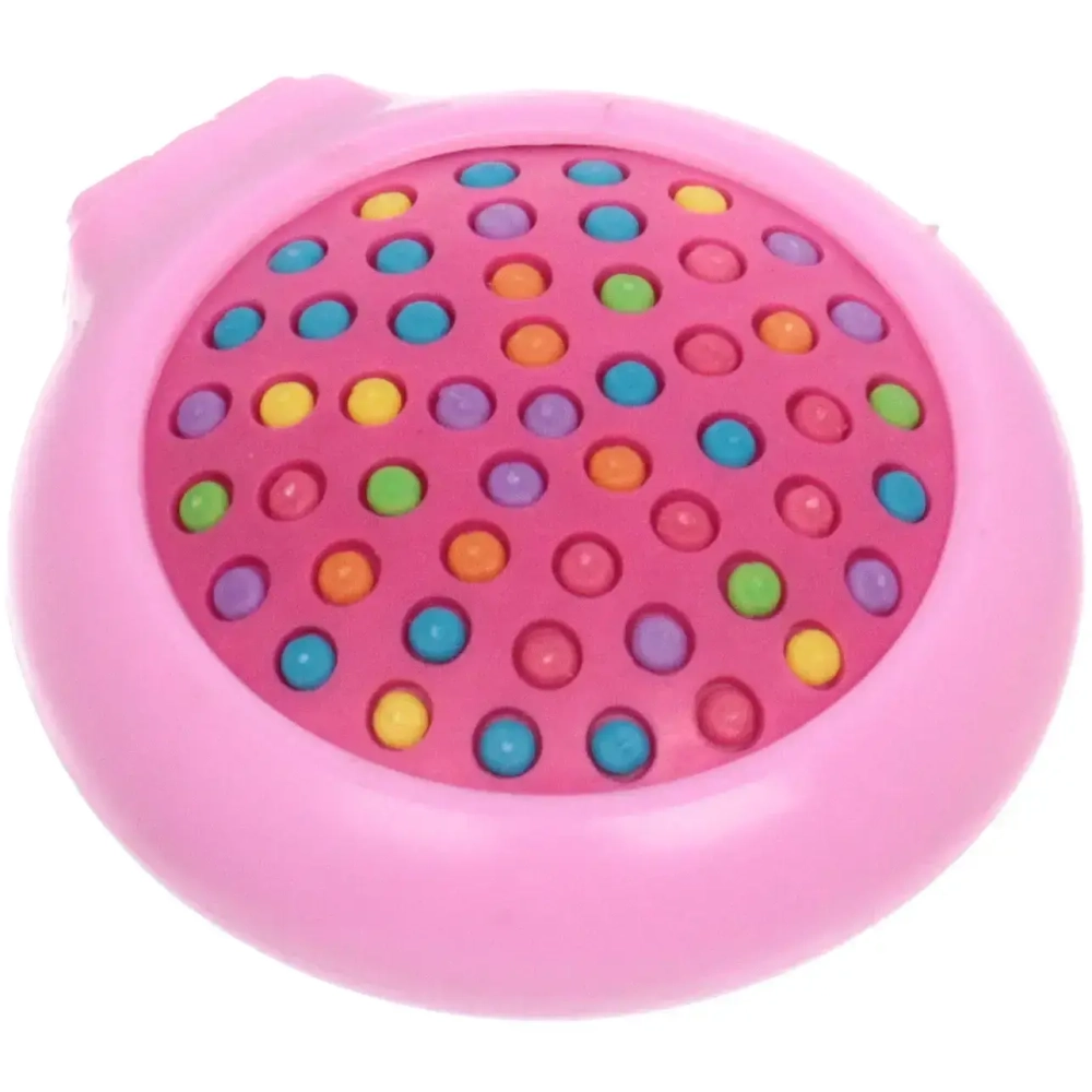 Расческа массажная складная с зеркалом, круглая «Monaco - Love», микс 4 цвета, 7 см (коробка PVC)