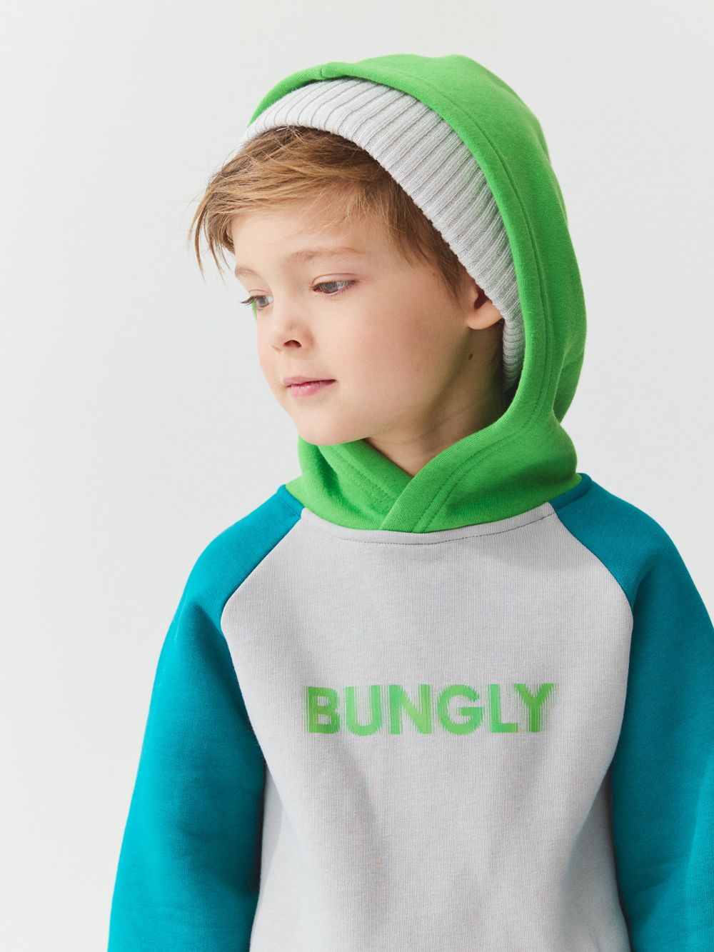 Худи Колор блок "Изумруд" утепленное