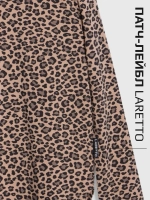 Лонгслив для девочки леопардовый удлиненный