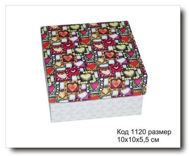 Коробка подарочная код 1120 размер 10х10х5.5 см