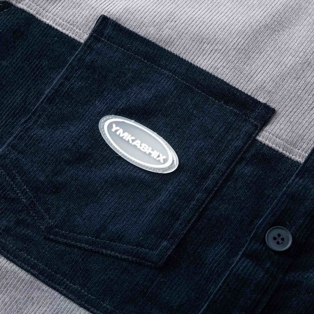 Сорочка Ymkashix Velvet Button мужская серый / темно-синий