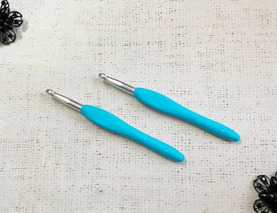 Крючки для вязания с резиновой ручкой 7 мм