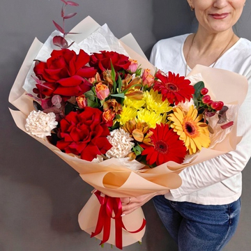 Авторский букет с французскими розами