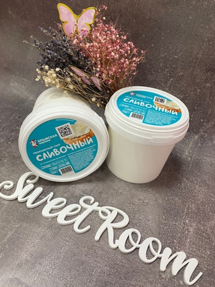 Сыр творожный сливочный 60% 1кг ПЭТ ведро ТМ "Крымская Коровка"