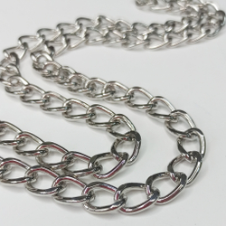 Ручка цепь с карабинами Серебро 12*18