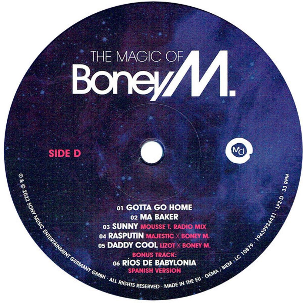 BONEY M. The Magic of Boney M. (Magenta & Blue Transparent) (2 LP). БОНИ М - Лучшее