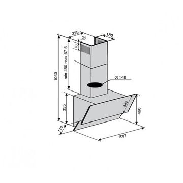 Витяжка VENTOLUX BARCELONA 90 BK (1000) TCP IT