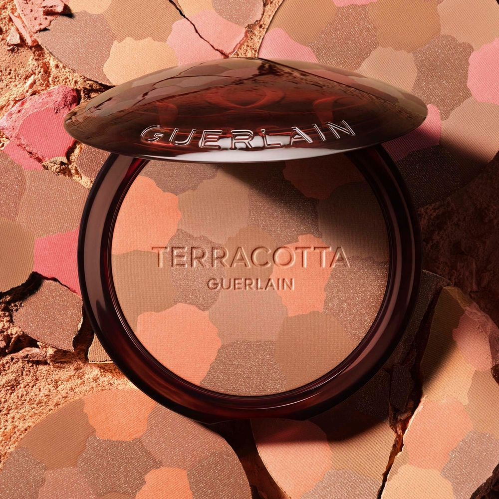 GUERLAIN Terracotta Light - Розово-светящий бронзирующий порошок, который можно наполнить оттенок 05 Deep Warm, 10 g