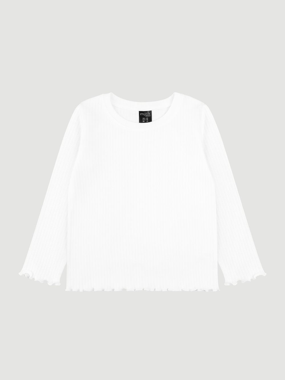 Лонгслив для девочки Mjölk White