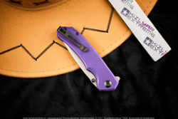 Нож Civivi Brazen C2023A сталь D2 Gray Stonewash, рукоять Purple G10