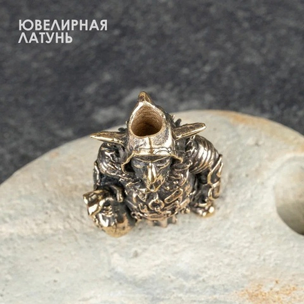 Бусина «Гоблин» из латуни