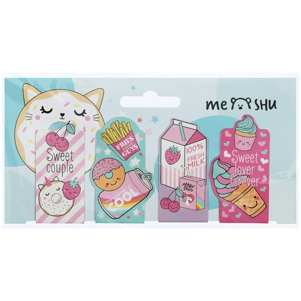 Закладки магнитные для книг, 4шт. "Sweets" (MESHU)
