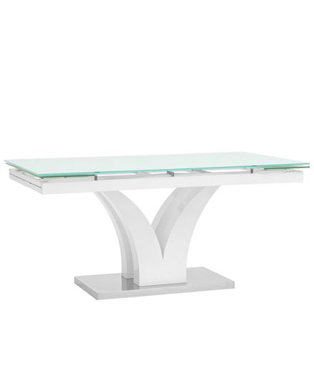 Стол обеденный Gloss раскладной 160-220*90 глянцевый белый