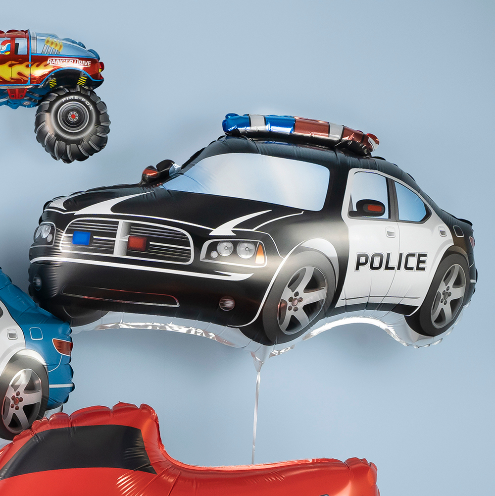 Шар (28''/71 см) Фигура, Полицейская машина, Черный