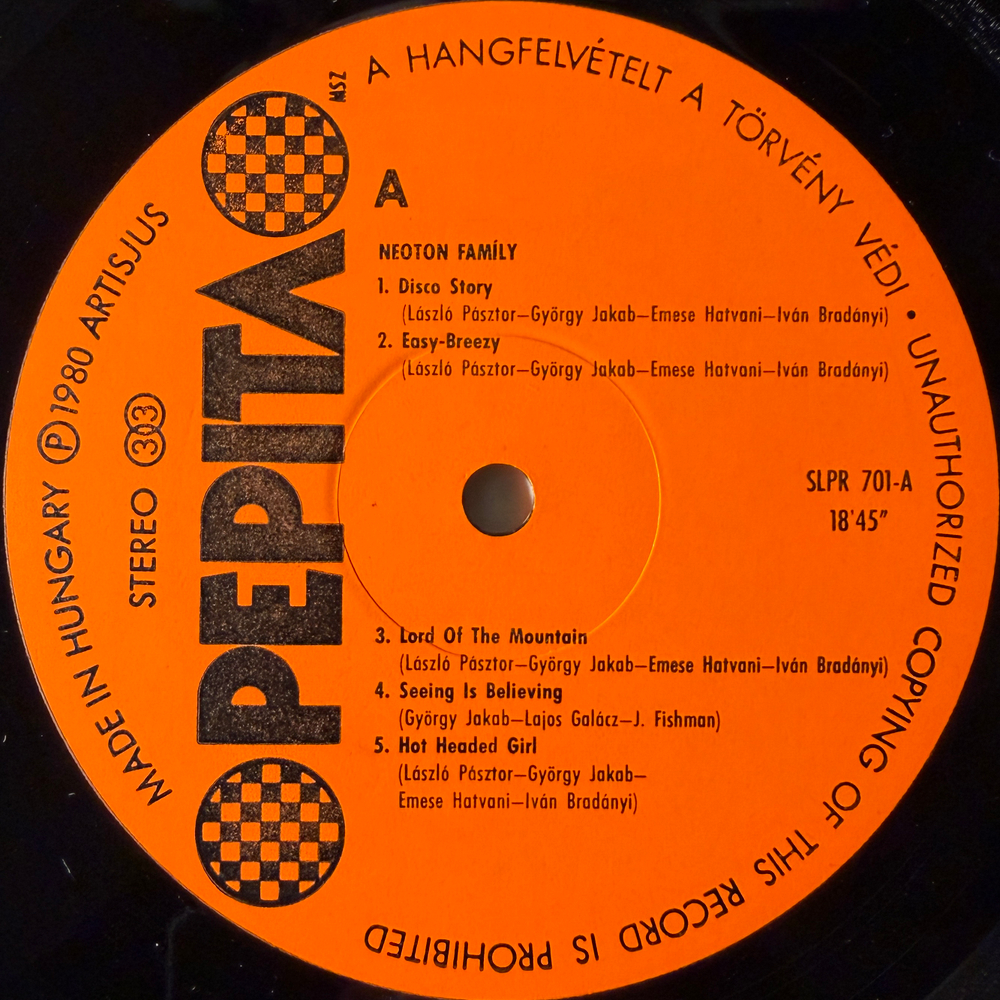 Neoton Family – Sunflower (Венгрия 1980г.) Т