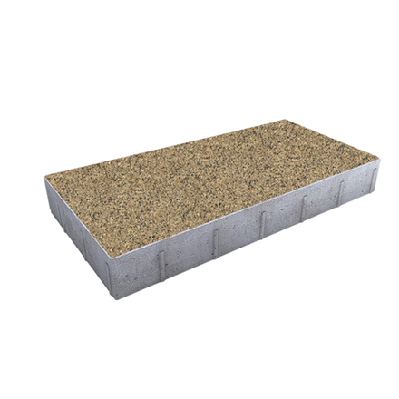 Тротуарная плитка ПРЯМОУГОЛЬНИК 600х300 мм - Гранит+ Желтый с черным