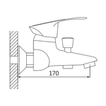 Смеситель для ванны Oute T18 T1802