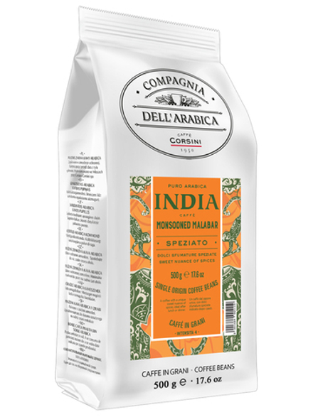 Кофе в зернах Compagnia Dell`Arabica India Monsooned Malabar, 500 г (Компания Дель Арабика)