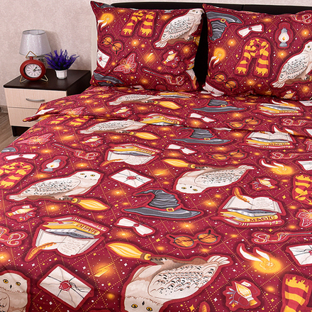 Комплект постельного белья "IS. МАГИЯ БОРДО", бязь, 100% хлопок.