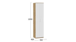 Прихожая с зеркалом комплект мебели Дуб Крафт золотой/Белый матовый 206х43х226 см