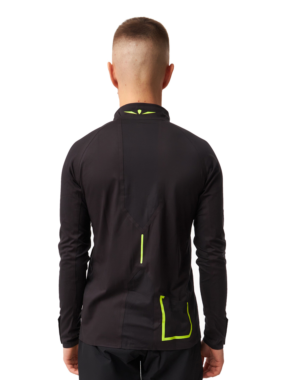 ЛОНГСЛИВ УТЕПЛЕННЫЙ МУЖСКОЙ 3/4 ZIP BRUSH | BLACK YELLOW