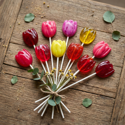 Карамель леденцовая «Тюльпан объемный» на основе подсластителя изомальт