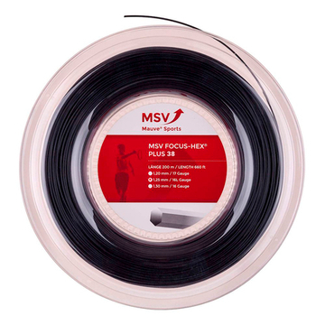 Теннисная струна MSV Focus Hex Plus38, 1,30, 200м (черный)