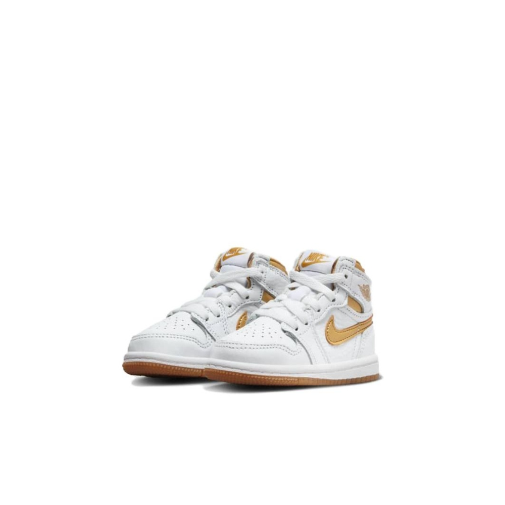 Детские кроссовки Air Jordan 1 Retro High OG TD 'Metallic Gold' FD2598-107