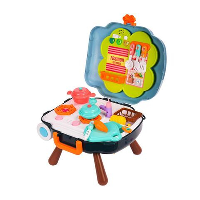 Игровой набор "Пикник на природе"36 прем.49,5*33*1см,столик-чемодан,на батар.коробка