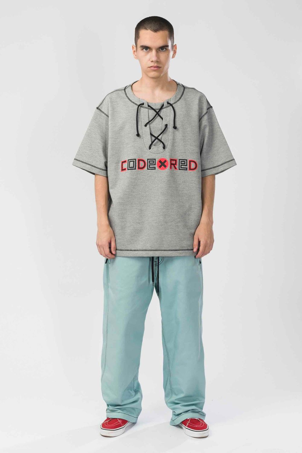 Футболка Codered Just Like in 96 Серый Меланж/Красный принт