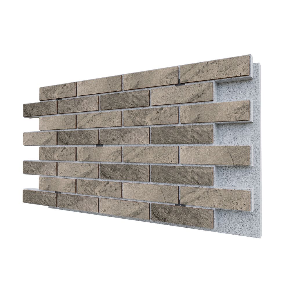 Негорючая термопанель ППС PRO Paradyz Mattone Pietra Grafit Elewacja 0,60 м², 1020x600 мм