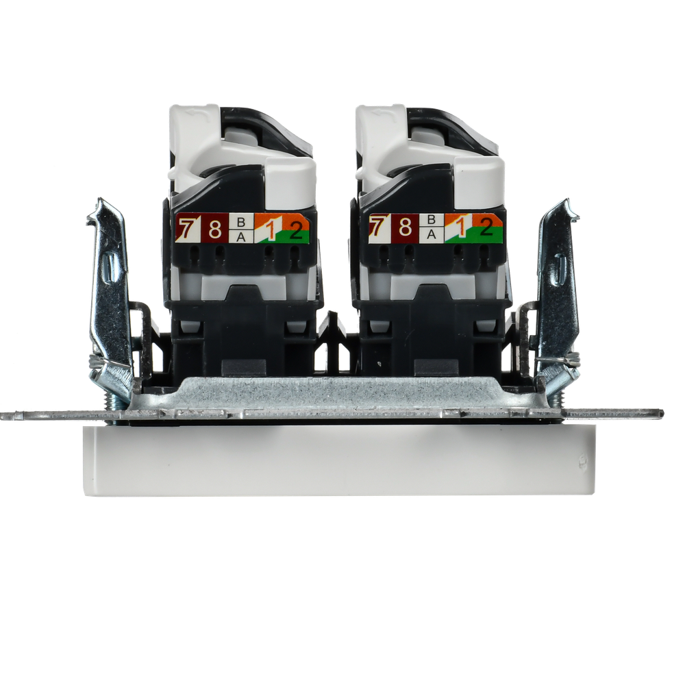 BRITE Розетка компьютерная двойная кат.5E RJ45 РК10-2-БрБ белый IEK