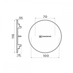 Декоративная накладка для выпуска DEC-BL Tetogranit/черный
