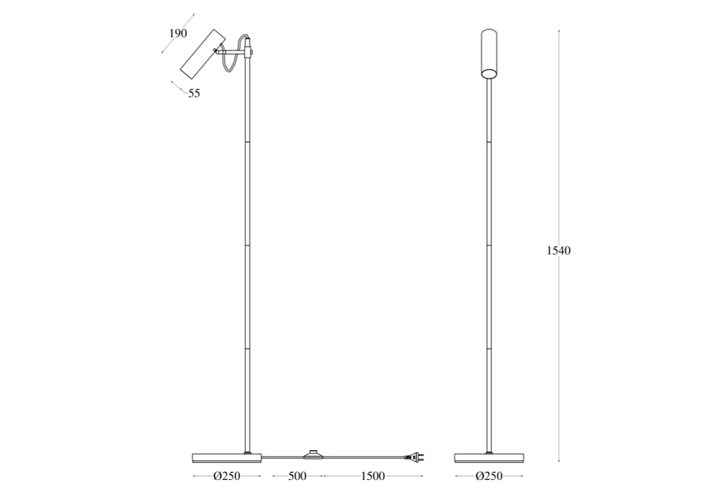 Напольный светильник (торшер) Maytoni MOD129FL-01B