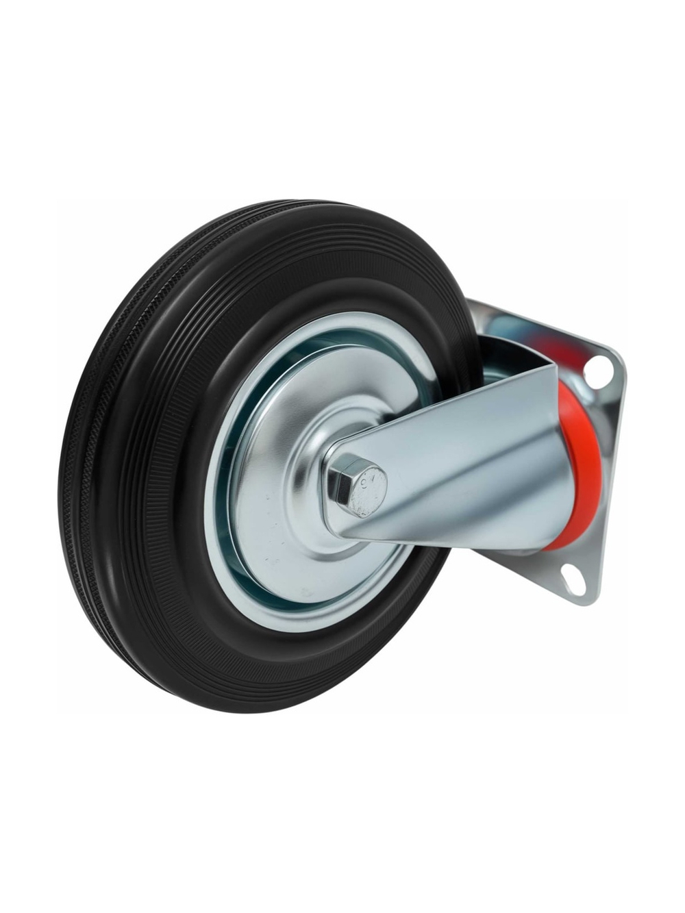 Колесо промышленное поворотное с подшипником 200мм резина/сталь Gigant G-04-09-17