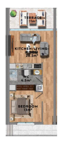 ЖК "Пхукет" Северный Кипр, район Kucukerenkoy. Расположен в тихом месте всего в 500 метрах от Средиземного моря! 8 бассейнов, выделенный пляж