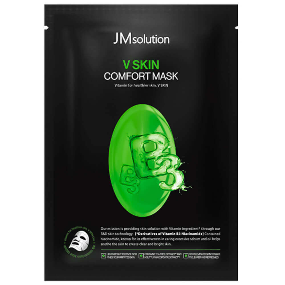 JMSolution Mask V Skin Comfort Vitamin B3 Маска для лица тканевая для сияния кожи с витамином, 30 мл