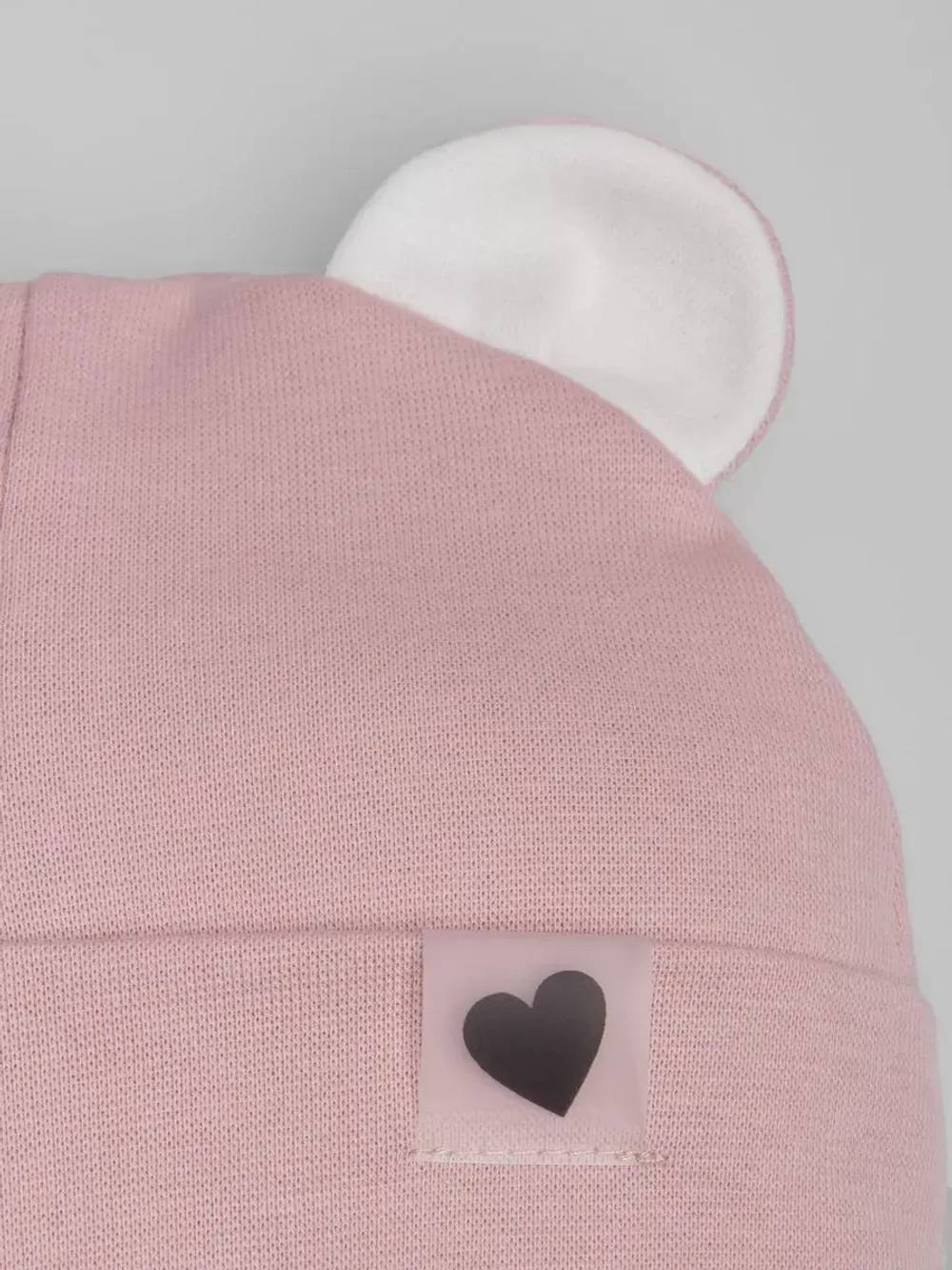 Шапка для девочек осенняя, с ушками и снудом