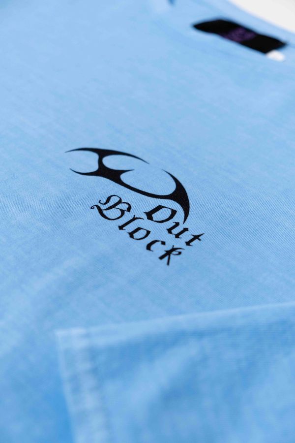 Футболка blue Tribal голубая - фото 4