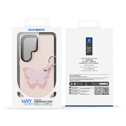 Чехол розового цвета для Samsung Galaxy S26 Ultra, серия Luvy Series Case (со съемным ремешком) от Dux Ducis