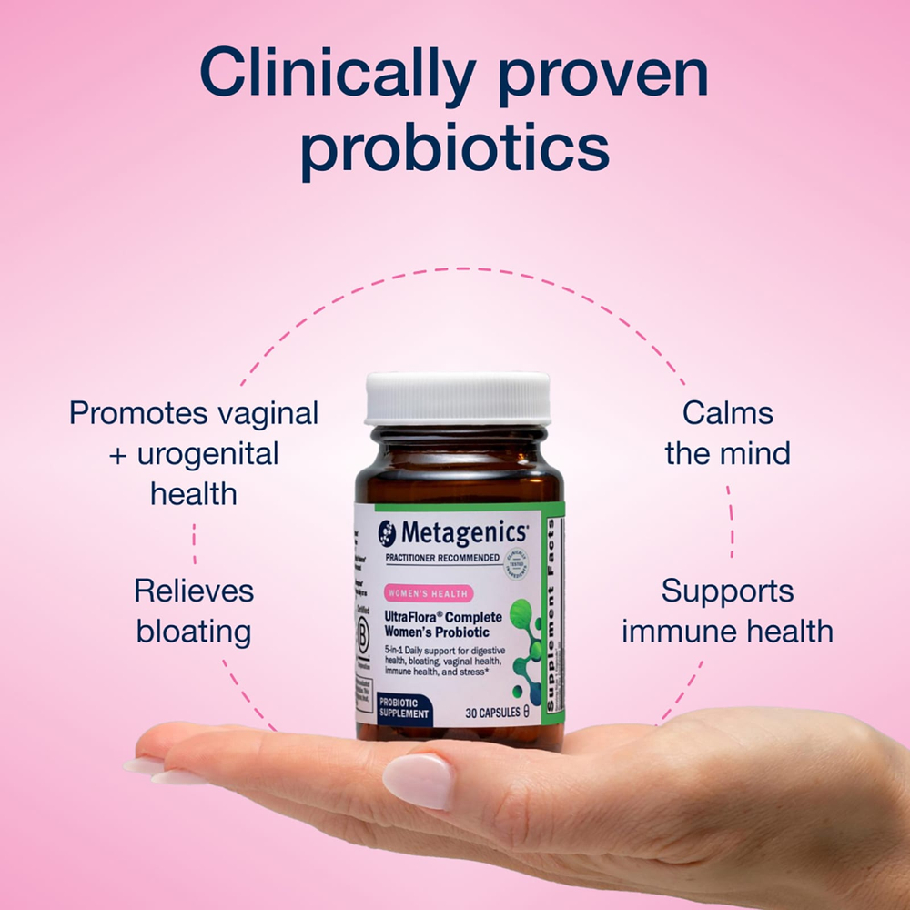 Metagenics, UltraFlora®, пробиотик для женщин, здоровье влагалища, 30 капсул