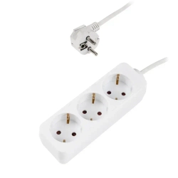 Удлинитель бытовой ФАZA с заземлением и выключением 3 гнезда 1,5 метра FEG-03-150