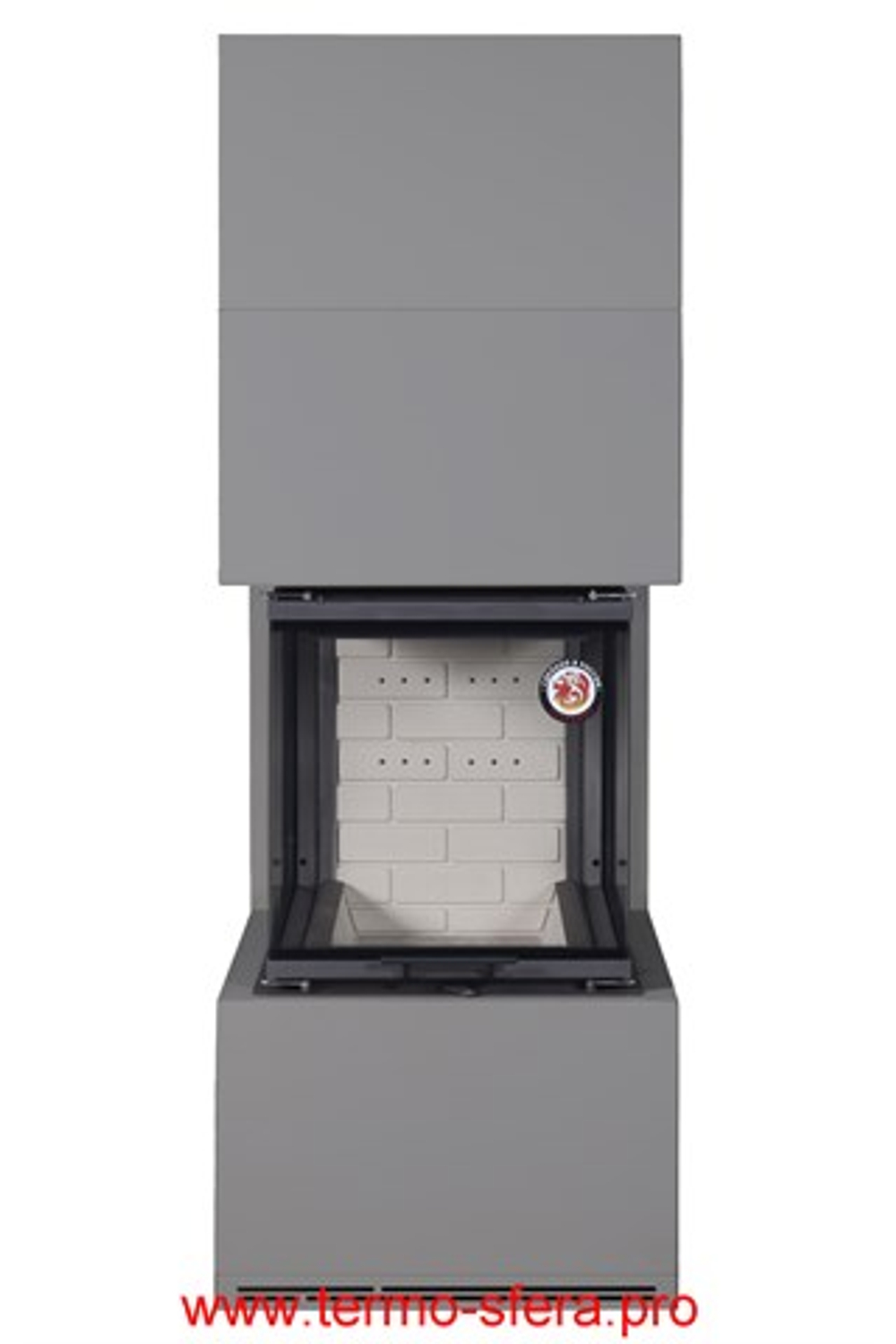 Камин РОДОС 900 ГРАФИТ, шамот белый