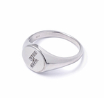 Кольцо печатка молния