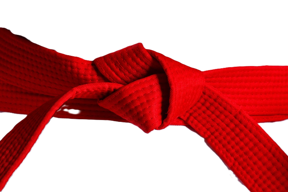 Пояс для тхэквондо ProfSport без вышивки (4 см) красный