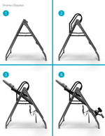 Инверсионный стол Vortex серо-серебристый с подушкой