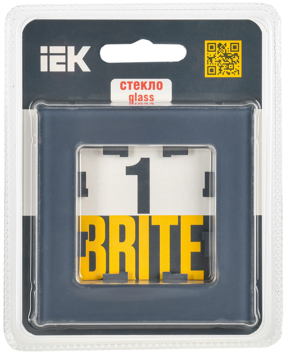 BRITE Рамка 1-местная РУ-1-2-Бр стекло маренго матовый IEK
