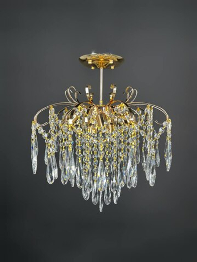 Люстра потолочная Lanbos Бриз, 7 ламп Е14, до 280 Вт, до 20 кв м, золотая